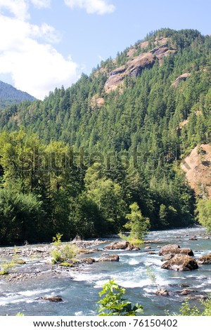 Elwha River in the Olympic National Park near Port Angeles, Washington. This river has two dams on it that are scheduled to be removed in 2011.