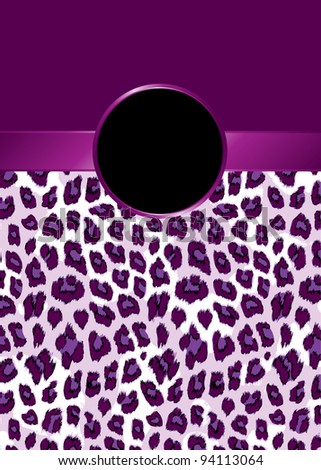 Leopard Print Background on Stock Vector   A Leopard Print Background With A Purple Ribbon And