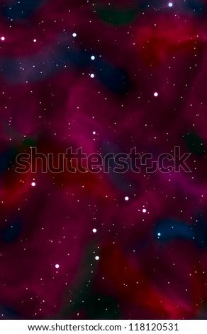 Colorful night sky with a rainbow of dark colors.