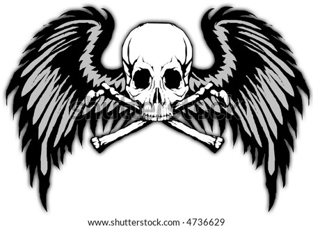 stock photo Winged Skull Save to a lightbox Please Login