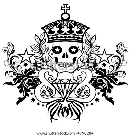 crown shield tattoo designs royalty free