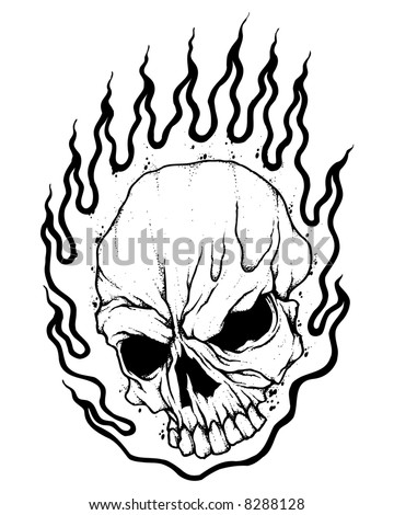 custom skull tattoos. custom skull tattoos. flaming skull image. abstract