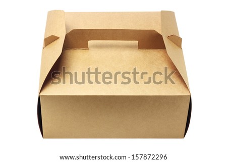 Takeaway Cake Box On White Background