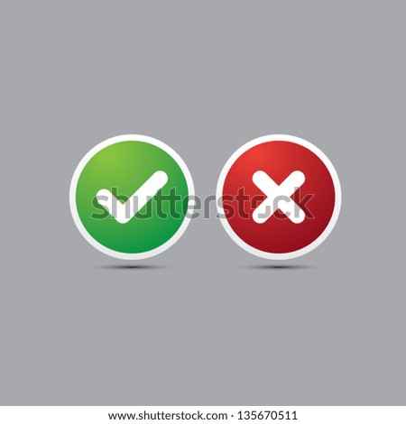 Yes or No Vector Icons Yes or No Vector Icons