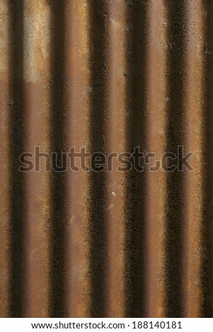 Image of rust zinc sheet for background. In Asia people use zinc sheet for made wall and roof.