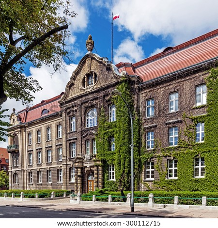 SZCZECIN, POLAND   JUNE 20, 2015: Maritime University of Szczecin, state technical university founded in 1947, with over 100 laboratories is one of the best-equipped maritime universities in the world
