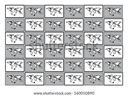 Vector world map pattern background