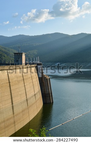 The Dam in with the nature surrounded by mountain and water