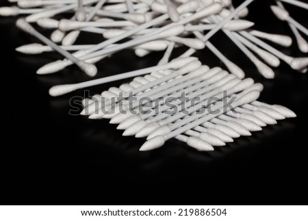 the cotton buds on background