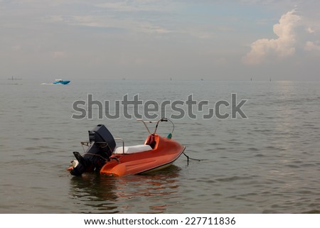 scooter in sea,