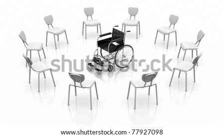 Wheelchair -  Individuality Concept.