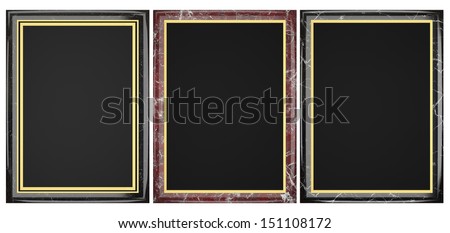 Black and Red Marble Plaque Collection.