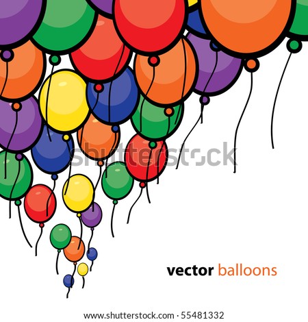 party balloons background. stock vector : Party Balloons