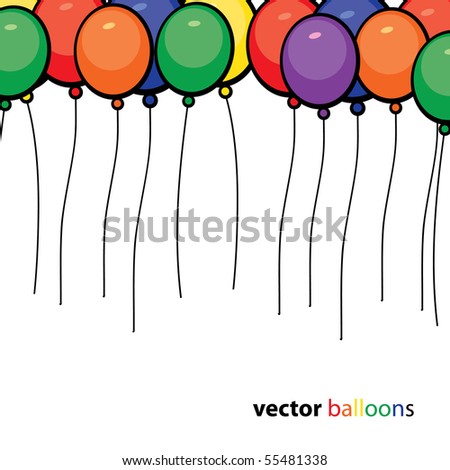party balloons background. stock vector : Party Balloons