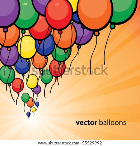 party balloons background. stock vector : Party Balloons