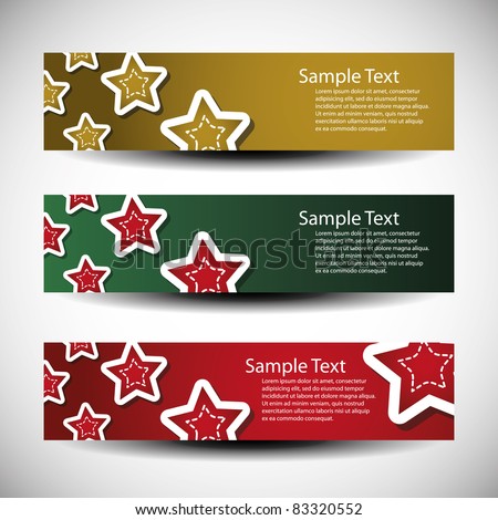 Christmas Header Vector Set - 83320552 : Shutterstock