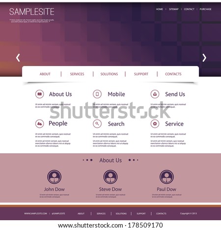 Website Template with Abstract Header Design Website Template with Abstract Header Design