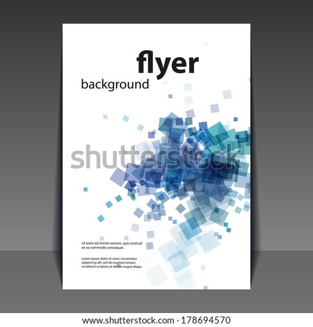 Flyer or Cover Design with Blue Abstract Pattern Flyer or Cover Design with Blue Abstract Pattern