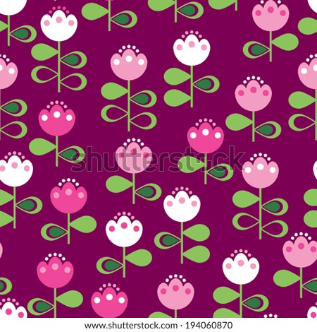 Scandi Tulip Seamless Repeat Tile Scandi Tulip Seamless Repeat Tile