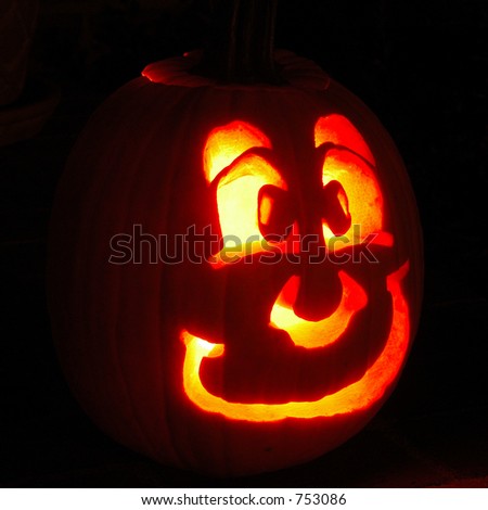 Happy Face Pumpkin Jack O Lantern