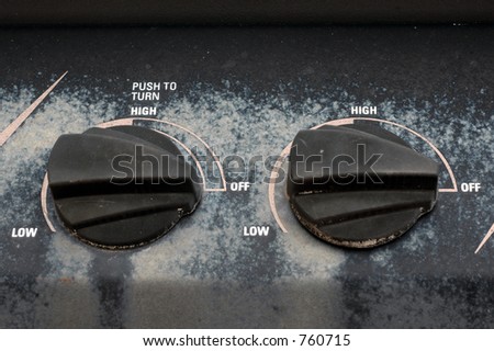 Weathered Temperature Gauges on old Barbecue