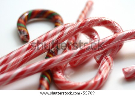 Candy canes, and one that is different.