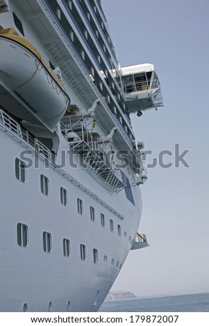 large cruise ship shot from the side