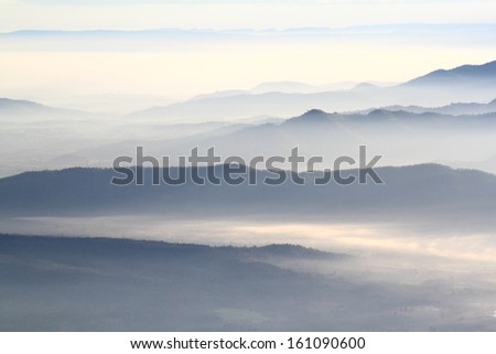 scenery of high mountain