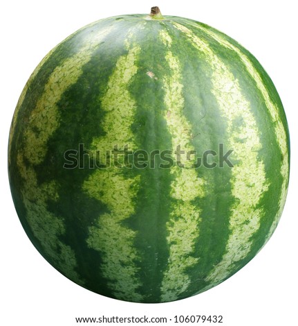 Watermelon on a white background. File contains the path to cut.