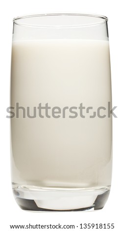 Milk glass isolated on a white background. Clipping path.