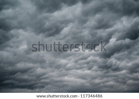 Dark storm clouds in the sky over Lake of the Woods, Ontario
