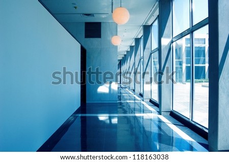 Hallway of an office building