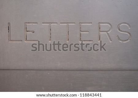 Letters sign at Post Office