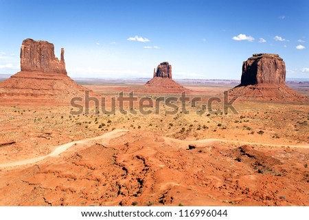 The unique landscape of Monument Valley, Utah, USA.