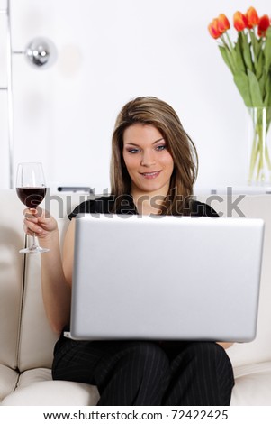 computer and wine