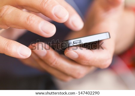 Man Use Smartphone