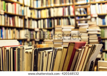 used books in the bookstore