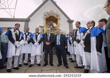 LOULE, PORTUGAL - April 5th, 2015 : Religious celebration of the Procession of Mae Soberana in the Easter month in Loule city, Portugal.