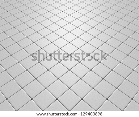 White fleeing mosaic with diamonds granular tiles