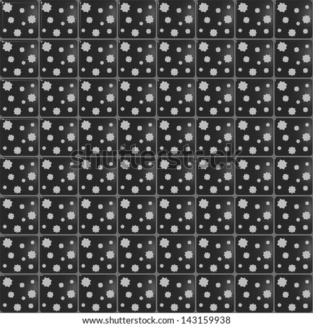 Black mosaic with white stars