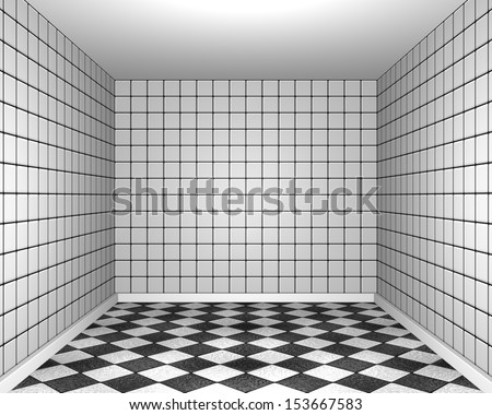 Black and white empty room