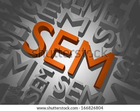 Orange search engine marketing illustration