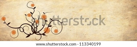 Floral web header with place for text
