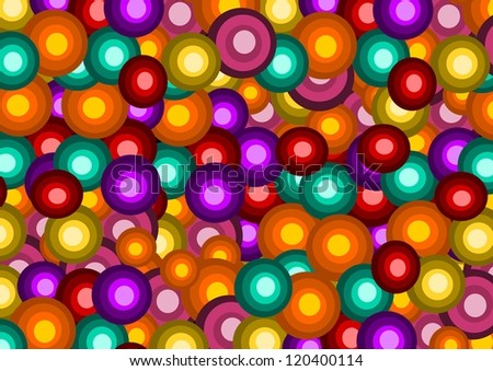 Abstract illustration circled background in rainbow colors