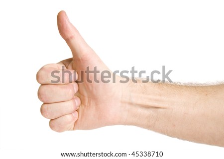stock photo : Gestures of hands - OK. Isolated on white background