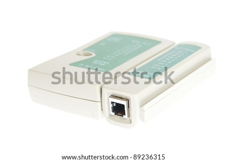 Cable tester on white background