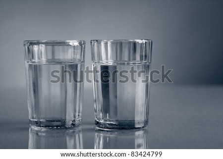 Two cups of vodka or water.