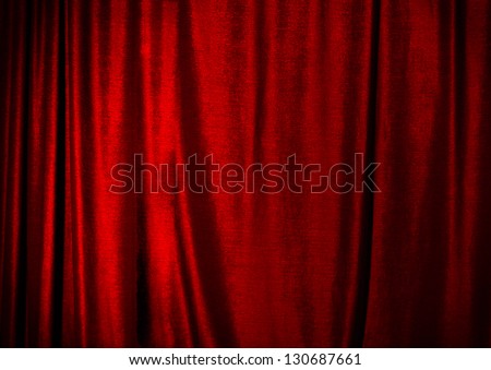Red curtain.