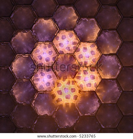 Glowing Hexagon Pattern