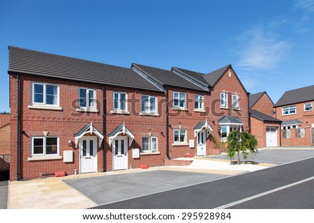 Row of new terraced houses
